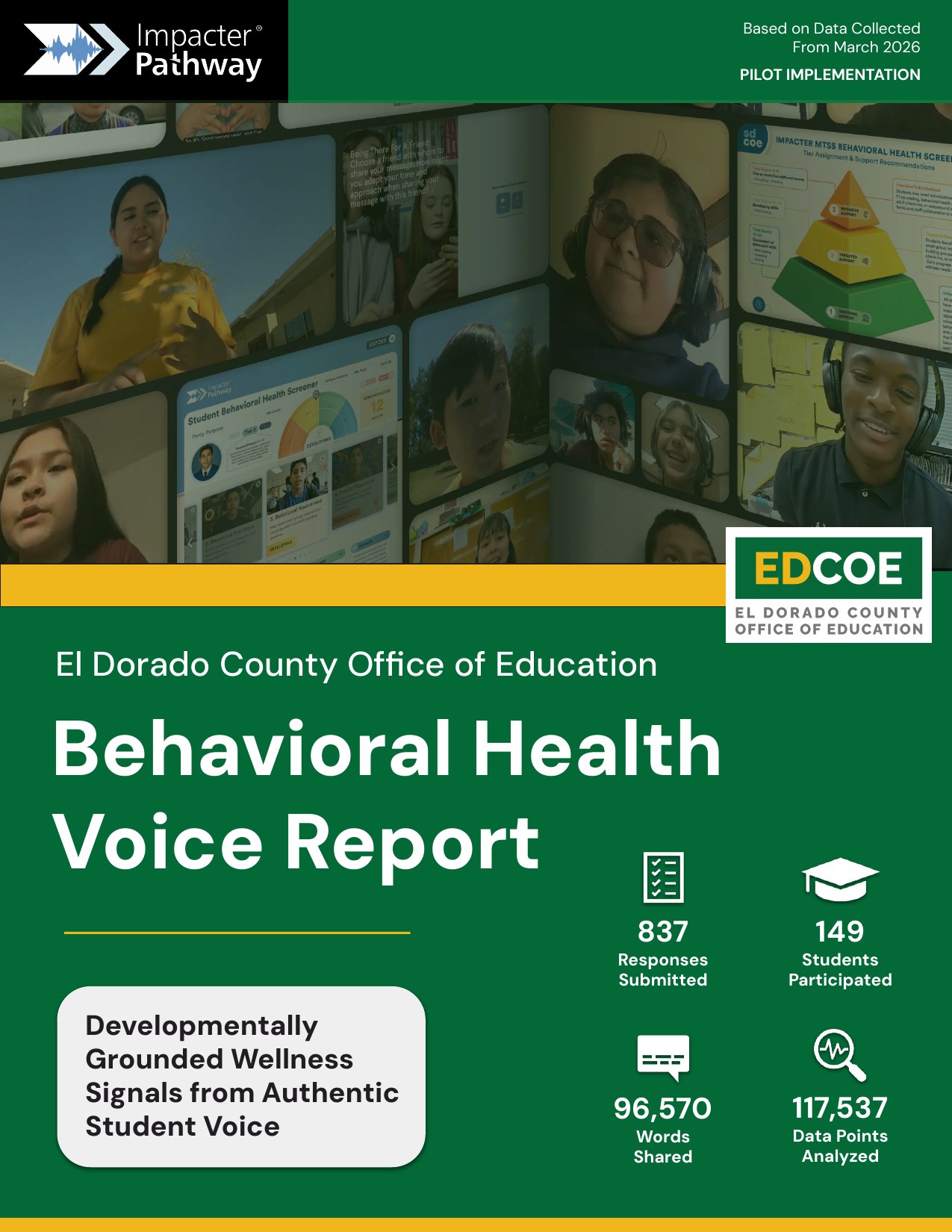 El Dorado County Office of Education Behavioral Health Voice Report cover