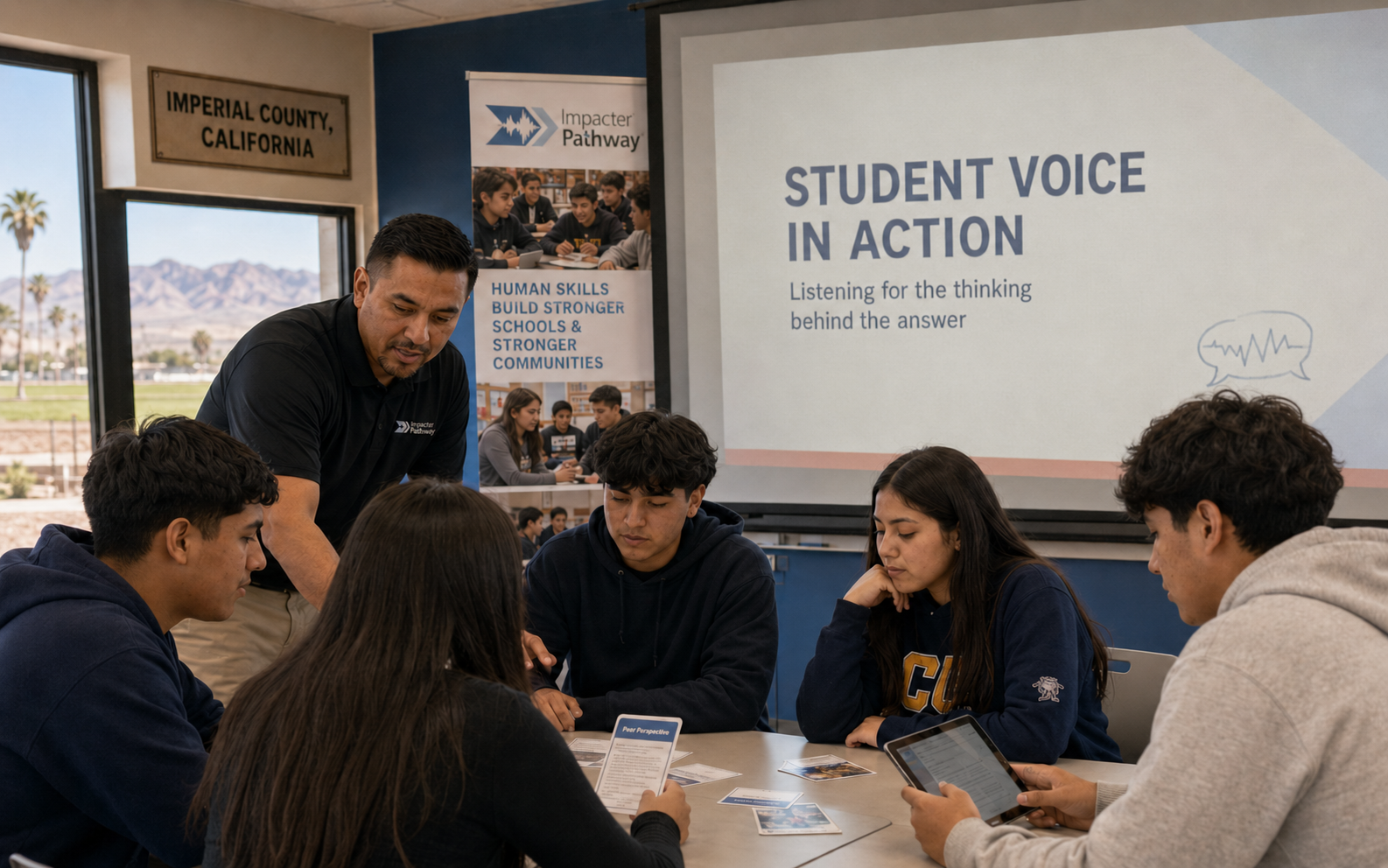 Student Voice in Action presentation at an Imperial County high school