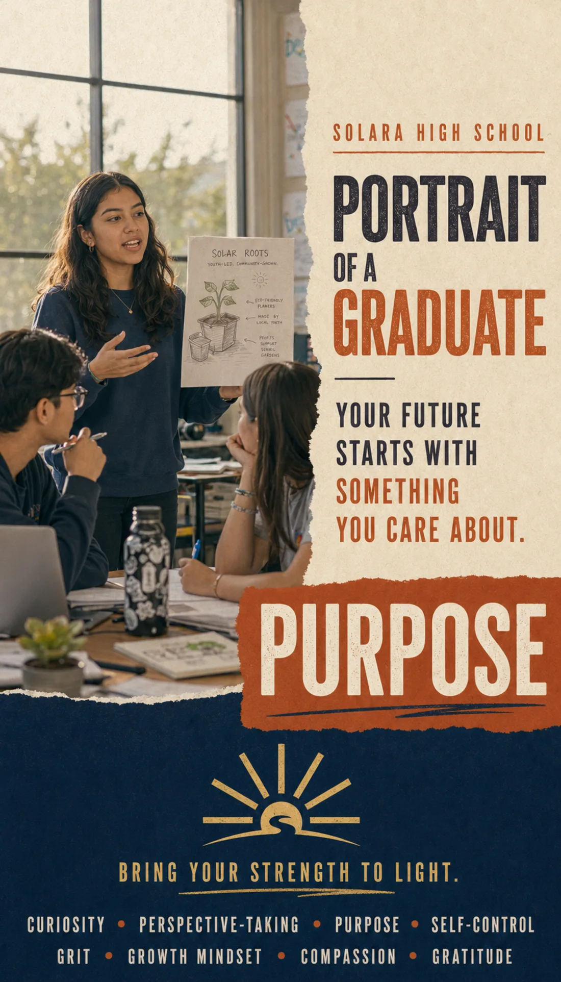 Solara High School Portrait Of A Graduate poster — Purpose